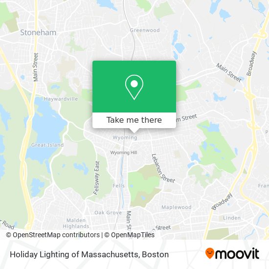 Holiday Lighting of Massachusetts map