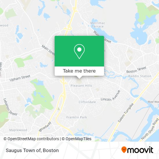 Saugus Town of map