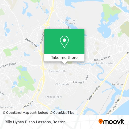 Billy Hynes Piano Lessons map