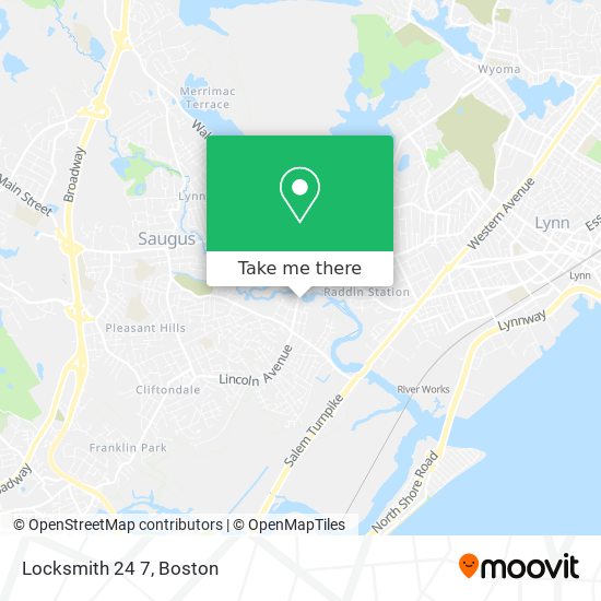 Locksmith 24 7 map