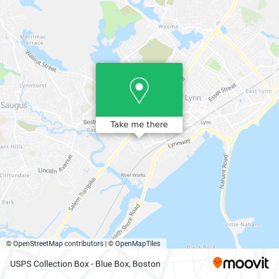 USPS Collection Box - Blue Box map