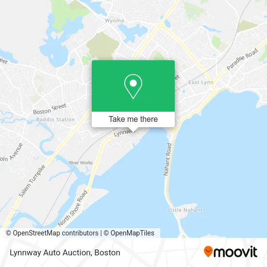 Lynnway Auto Auction map