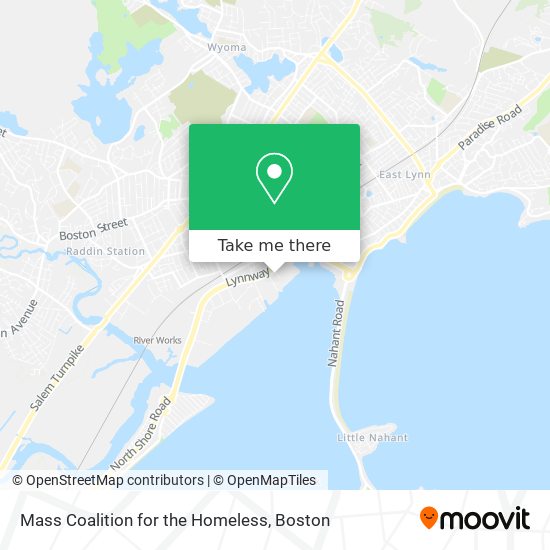 Mass Coalition for the Homeless map