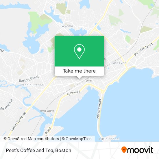 Peet's Coffee and Tea map