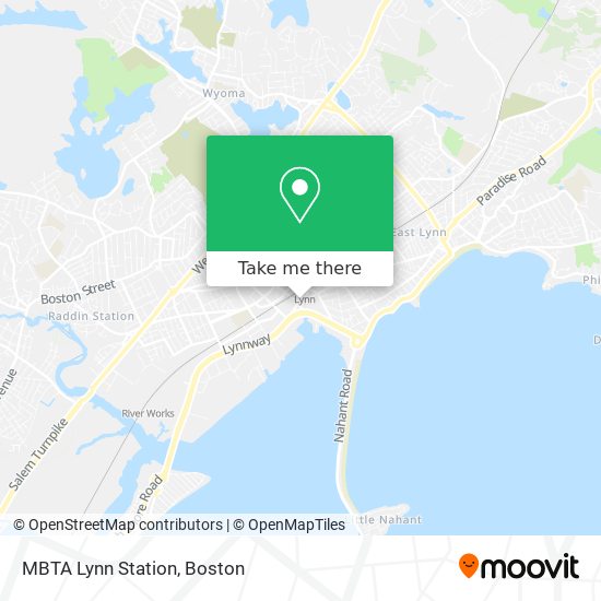 Mapa de MBTA Lynn Station