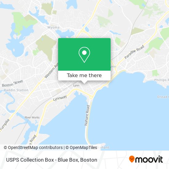 Mapa de USPS Collection Box - Blue Box