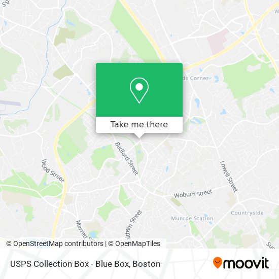 Mapa de USPS Collection Box - Blue Box