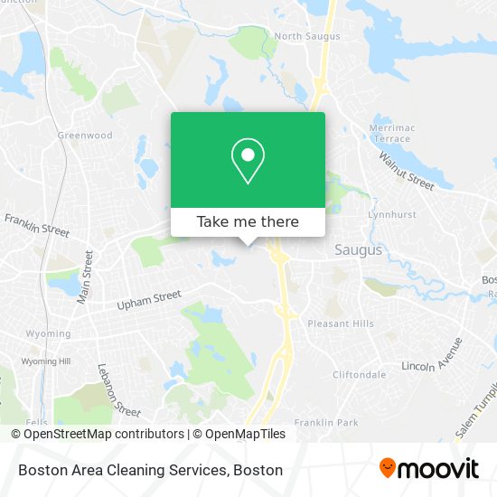 Boston Area Cleaning Services map