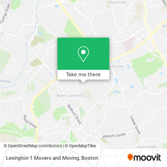 Mapa de Lexington 1 Movers and Moving