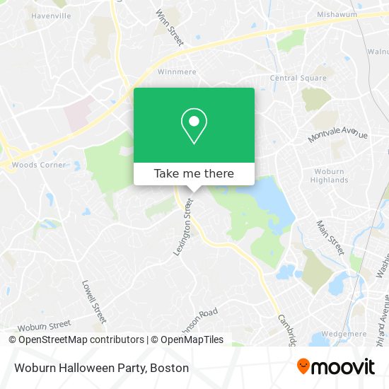 Mapa de Woburn Halloween Party