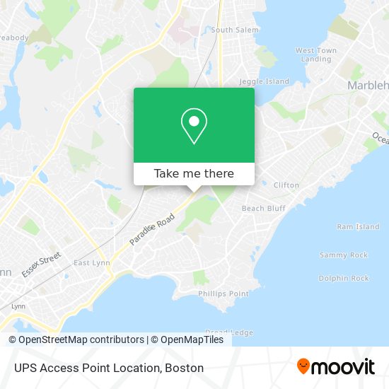 UPS Access Point Location map