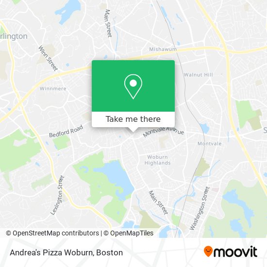 Mapa de Andrea's Pizza Woburn