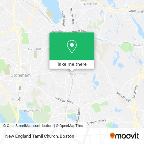 New England Tamil Church map