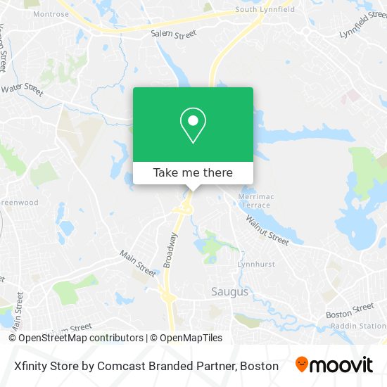 Xfinity Store by Comcast Branded Partner map
