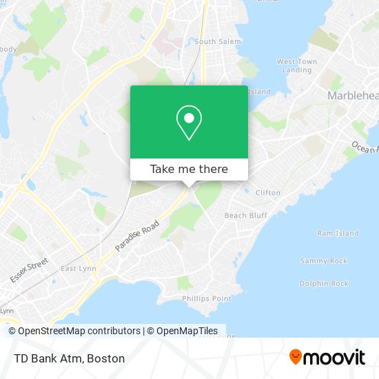 Mapa de TD Bank Atm