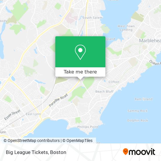 Big League Tickets map