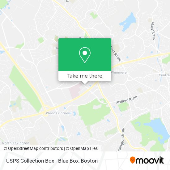 Mapa de USPS Collection Box - Blue Box