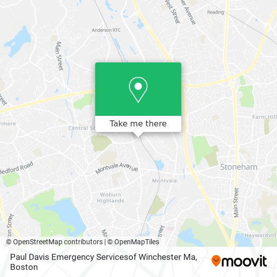 Mapa de Paul Davis Emergency Servicesof Winchester Ma