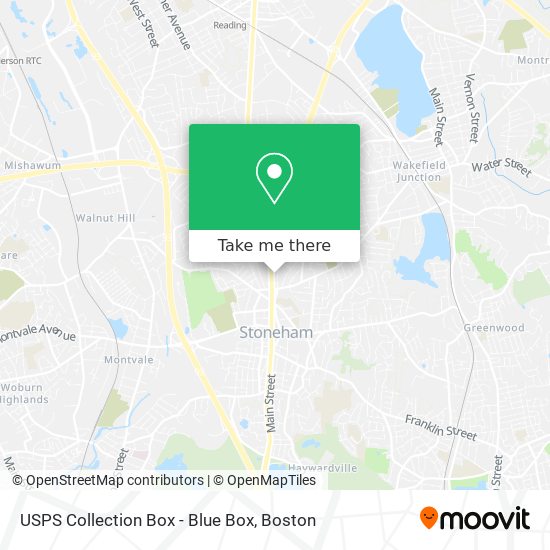 Mapa de USPS Collection Box - Blue Box