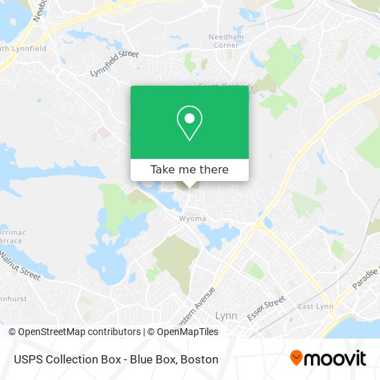 USPS Collection Box - Blue Box map