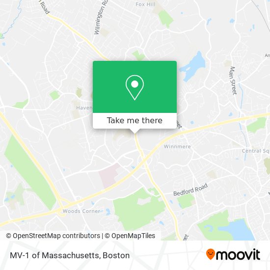 Mapa de MV-1 of Massachusetts