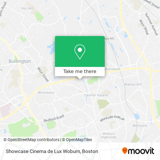 Mapa de Showcase Cinema de Lux Woburn