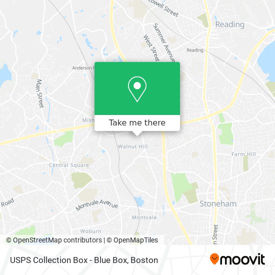 USPS Collection Box - Blue Box map