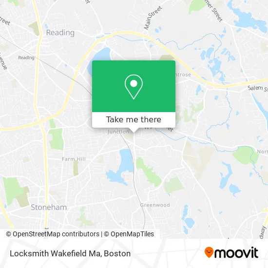 Locksmith Wakefield Ma map