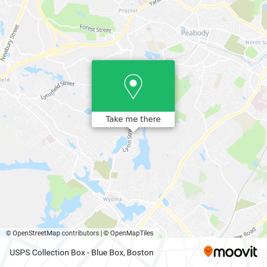 Mapa de USPS Collection Box - Blue Box