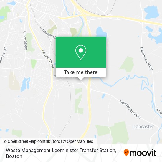 Waste Management Leominister Transfer Station map