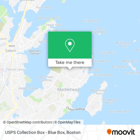 USPS Collection Box - Blue Box map