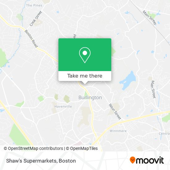 Shaw's Supermarkets map