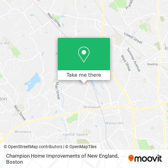 Mapa de Champion Home Improvements of New England