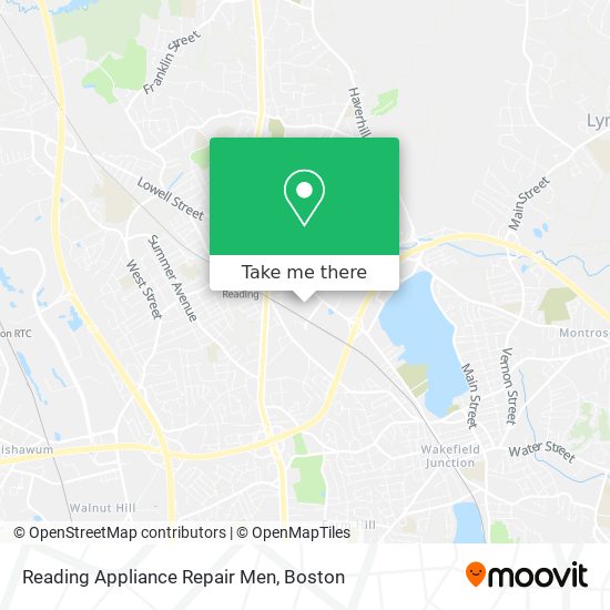 Reading Appliance Repair Men map