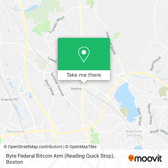 Mapa de Byte Federal Bitcoin Atm (Reading Quick Stop)