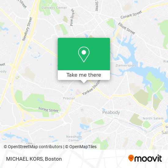 How to get to MICHAEL KORS in Peabody by Bus, Train or Subway?