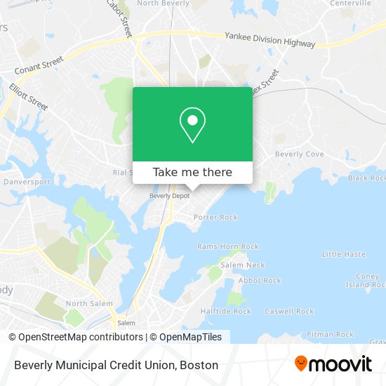 Beverly Municipal Credit Union map