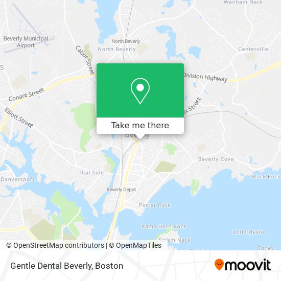 Gentle Dental Beverly map