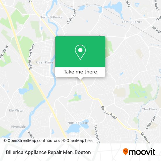 Mapa de Billerica Appliance Repair Men