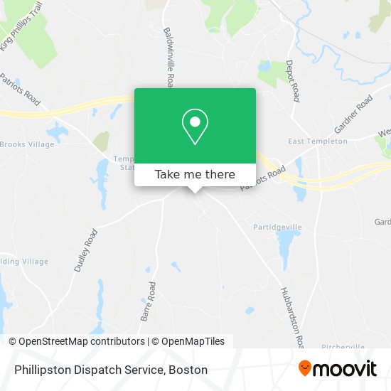 Mapa de Phillipston Dispatch Service