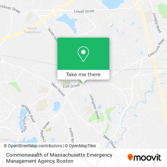 Commonwealth of Massachusetts Emergency Management Agency map