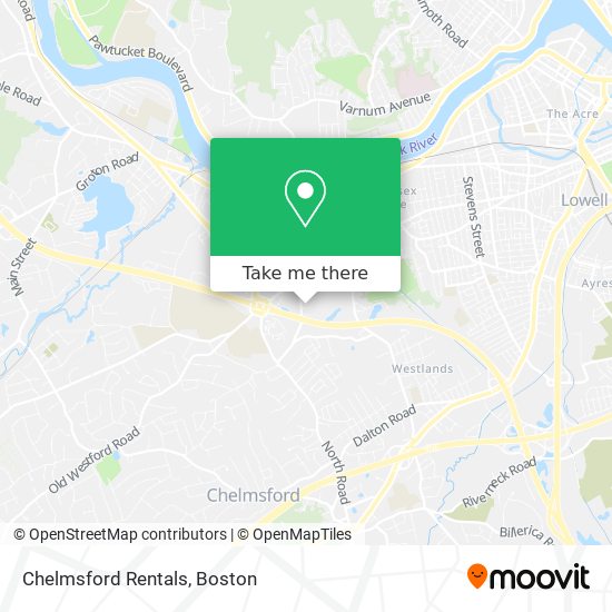 Chelmsford Rentals map