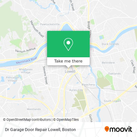 Mapa de Dr Garage Door Repair Lowell