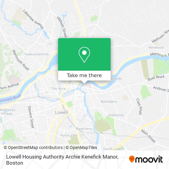 Lowell Housing Authority Archie Kenefick Manor map