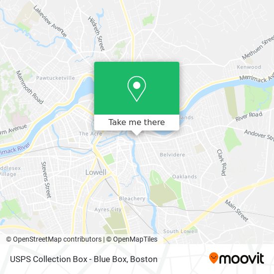 USPS Collection Box - Blue Box map