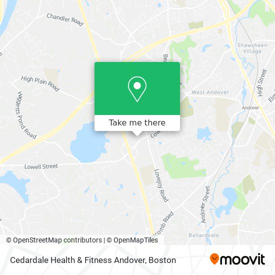 Mapa de Cedardale Health & Fitness Andover