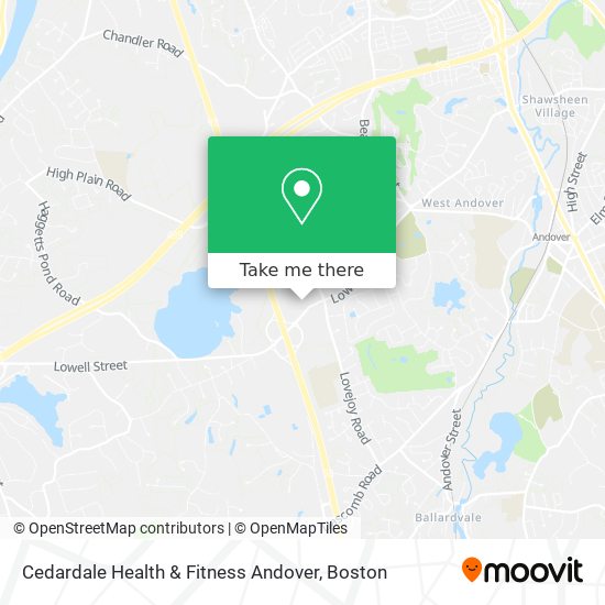 Cedardale Health & Fitness Andover map