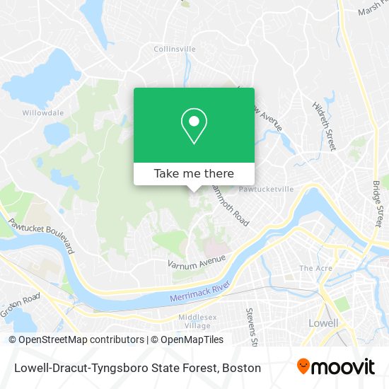 Lowell-Dracut-Tyngsboro State Forest map