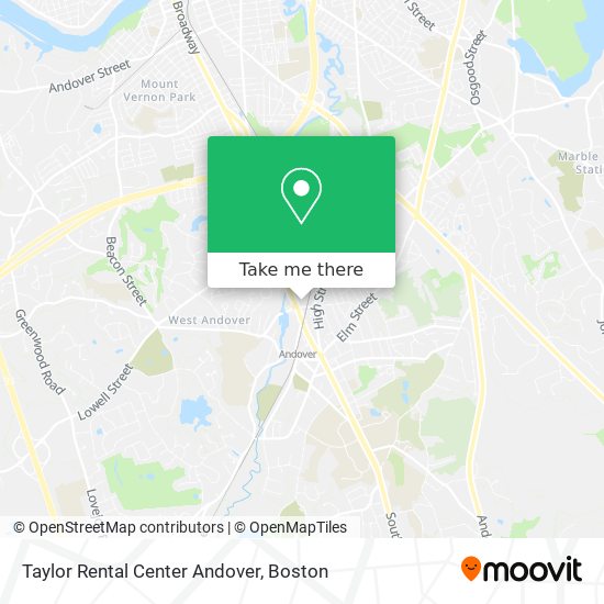 Mapa de Taylor Rental Center Andover
