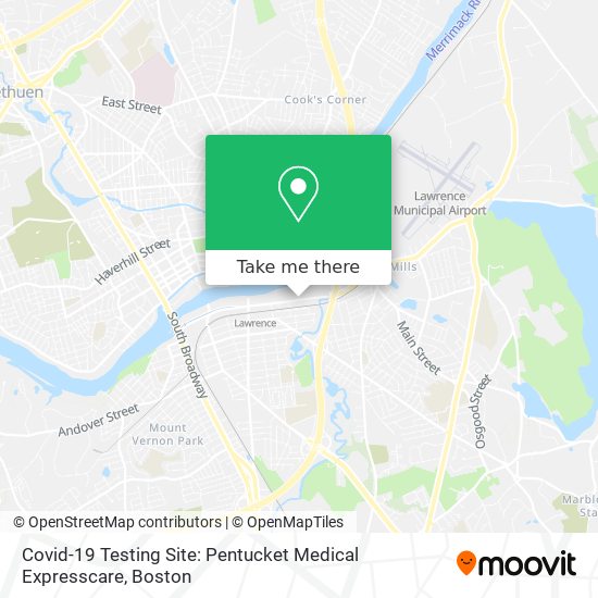 Mapa de Covid-19 Testing Site: Pentucket Medical Expresscare